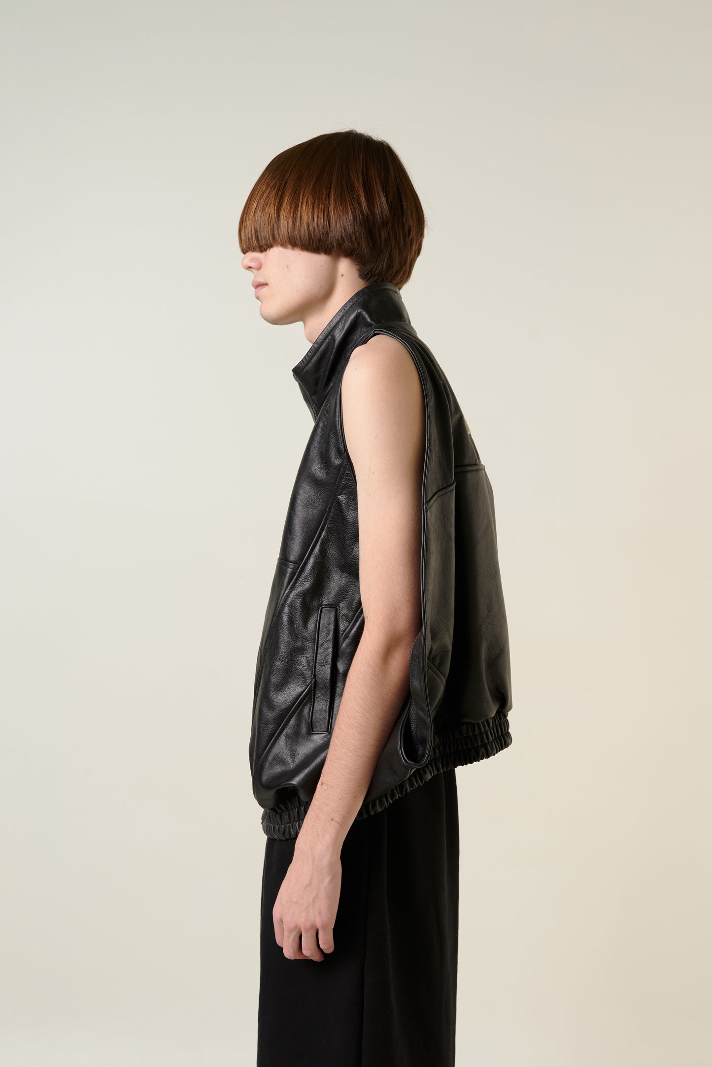 DARK LEATHER VEST
