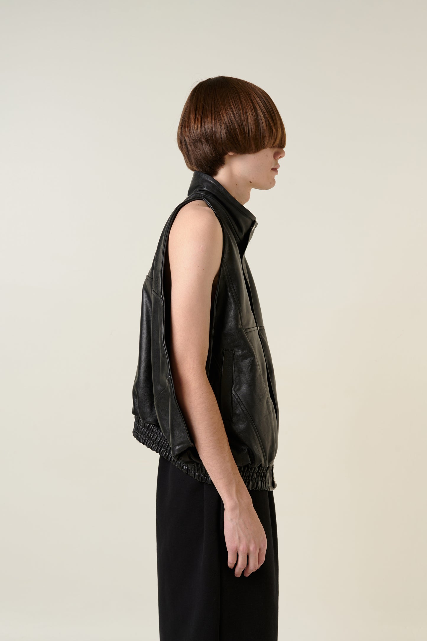 DARK LEATHER VEST