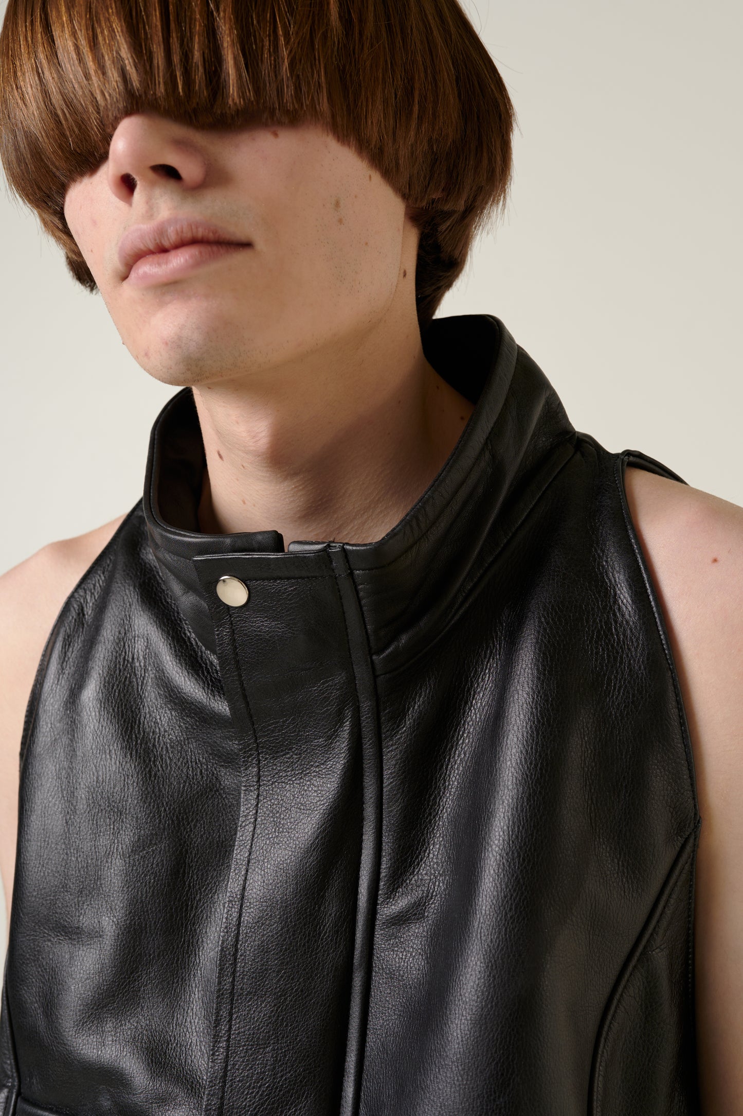 DARK LEATHER VEST