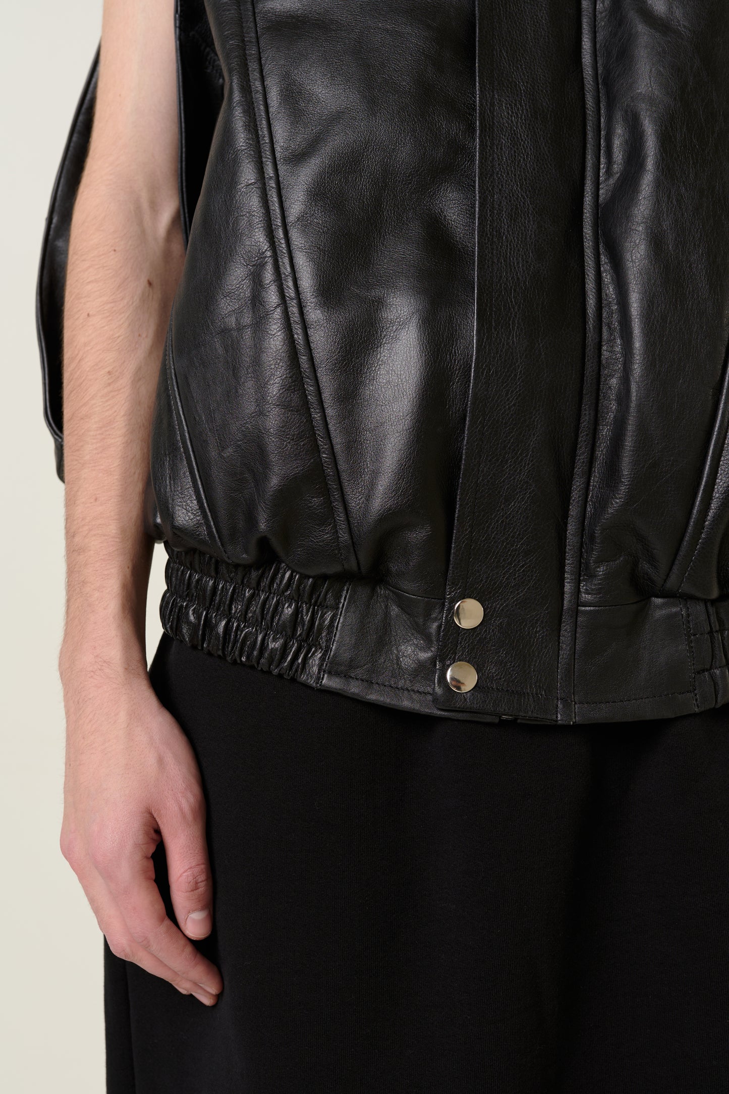 DARK LEATHER VEST