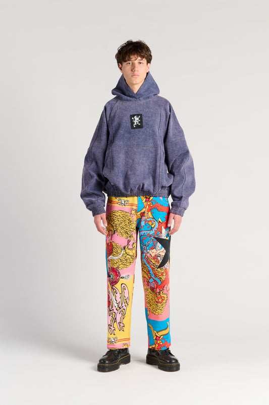 PURPLE DENIM  ANTI-HOODIE