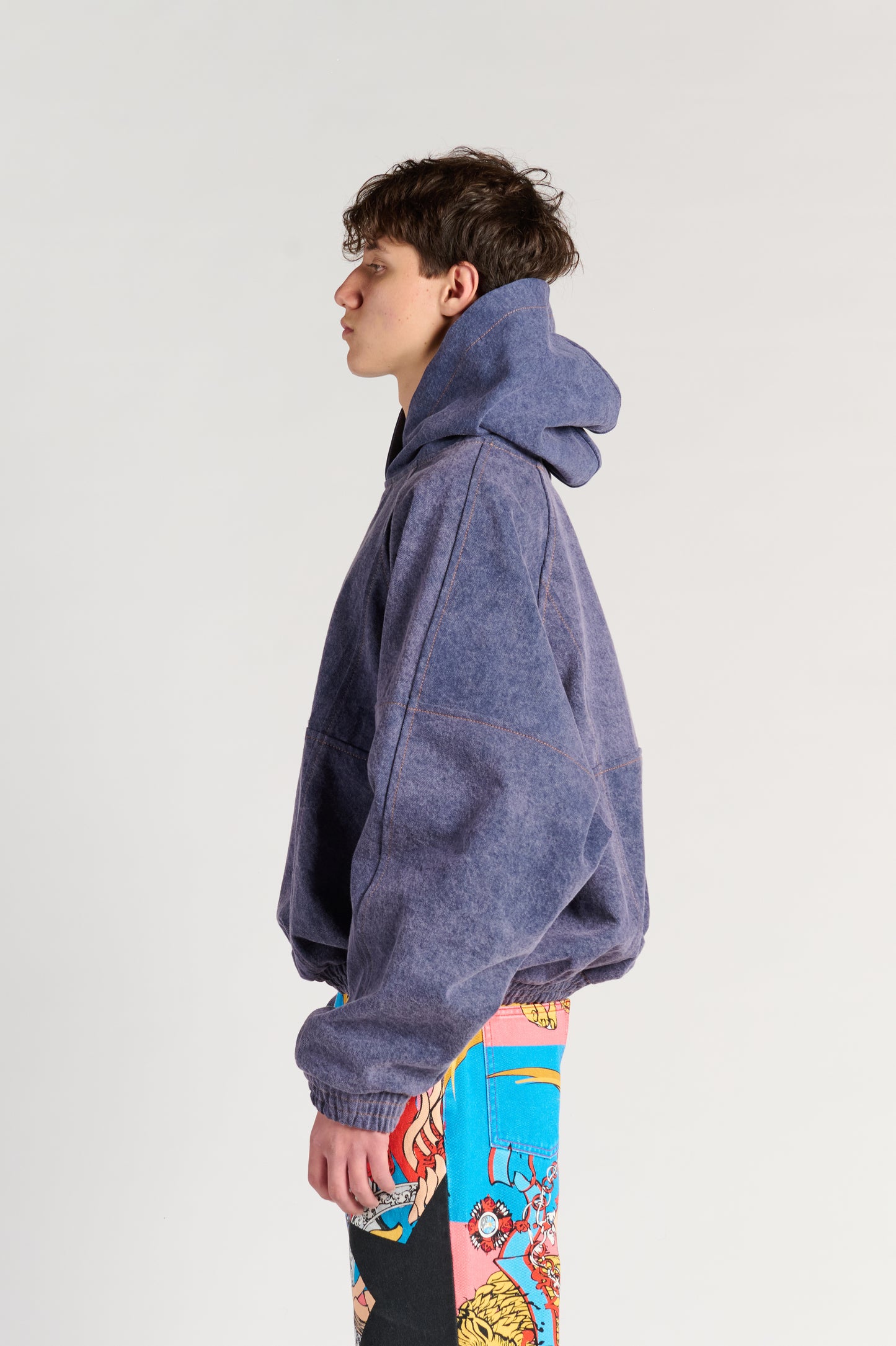 PURPLE DENIM  ANTI-HOODIE