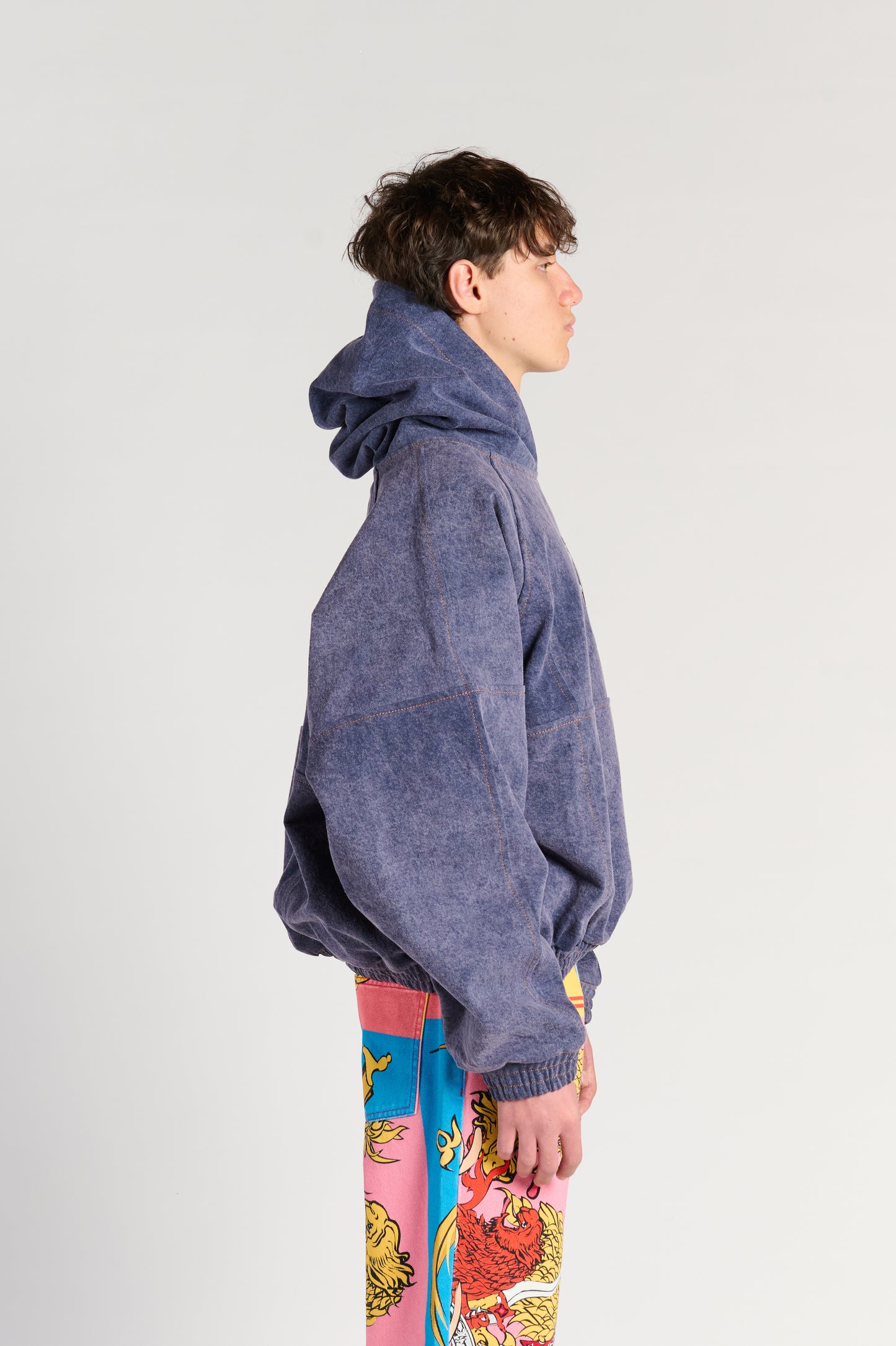 PURPLE DENIM  ANTI-HOODIE