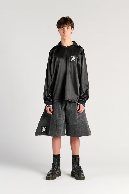 RETRO BLACK SOCCER JERSEY