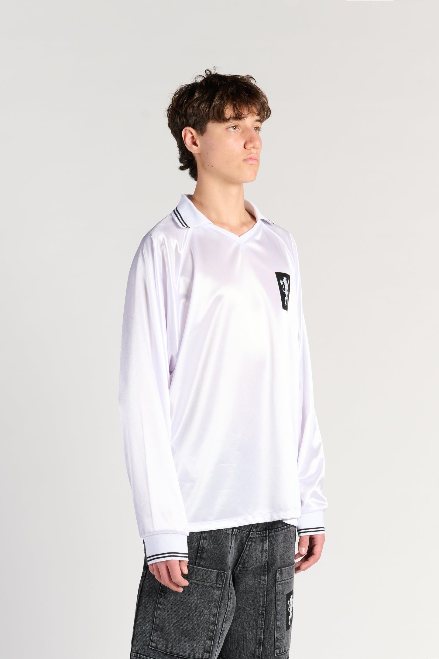 RETRO WHITE SOCCER JERSEY