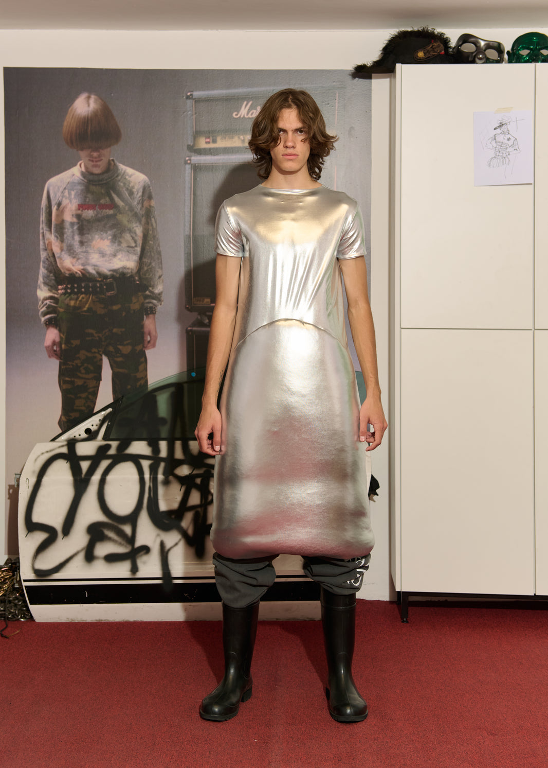 Silver Padded Dress